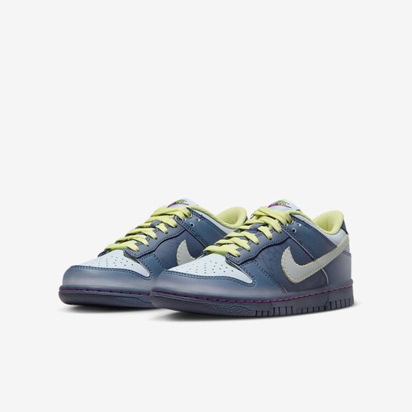 Nike Shoes - Nike Dunk Low Halloween I Am Fearless Boy 7Y Kids Sneakers in Blue and Lime